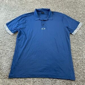 Oakley Polo Shirt Adult Extra large Blue Lightweight Golfing Golf Mens A29